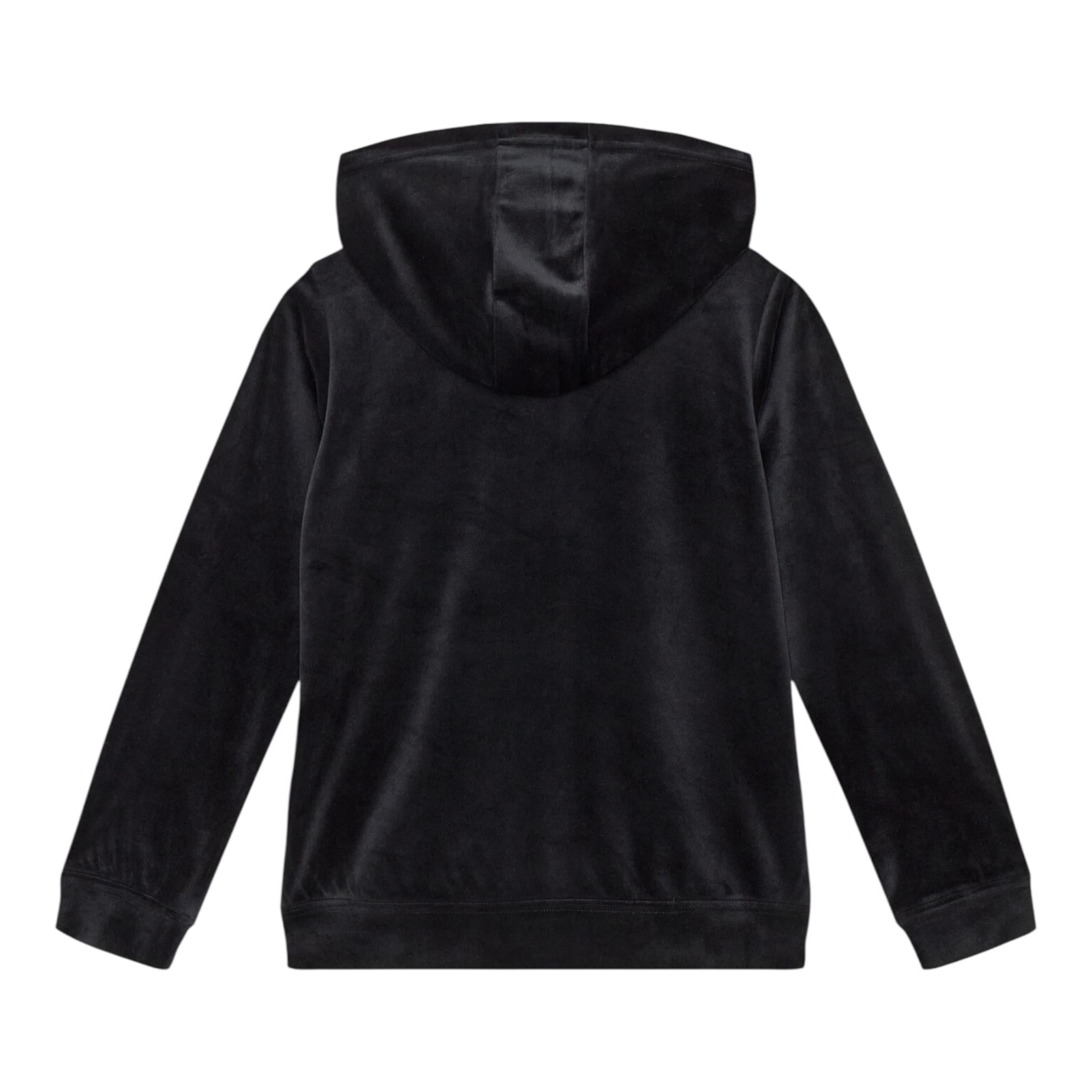GUESS felpa chiusa cn cappuccio tinta unita in ciniglia Nero per Bambina J4Q27KBXI2 NERO GUESS 