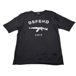Defend Felpa Mezza Manica tinta unita con Stampe Nero per Bambino 15100895 NERO DEFEND 