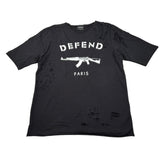 Defend Felpa Mezza Manica tinta unita con Stampe Nero per Bambino 15100895 NERO DEFEND 