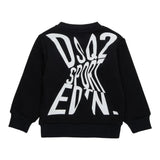 DSQUARED2 felpa girocollo tinta unita con stampa Nero per Neonato DQ2546 NERO DSQUARED2 