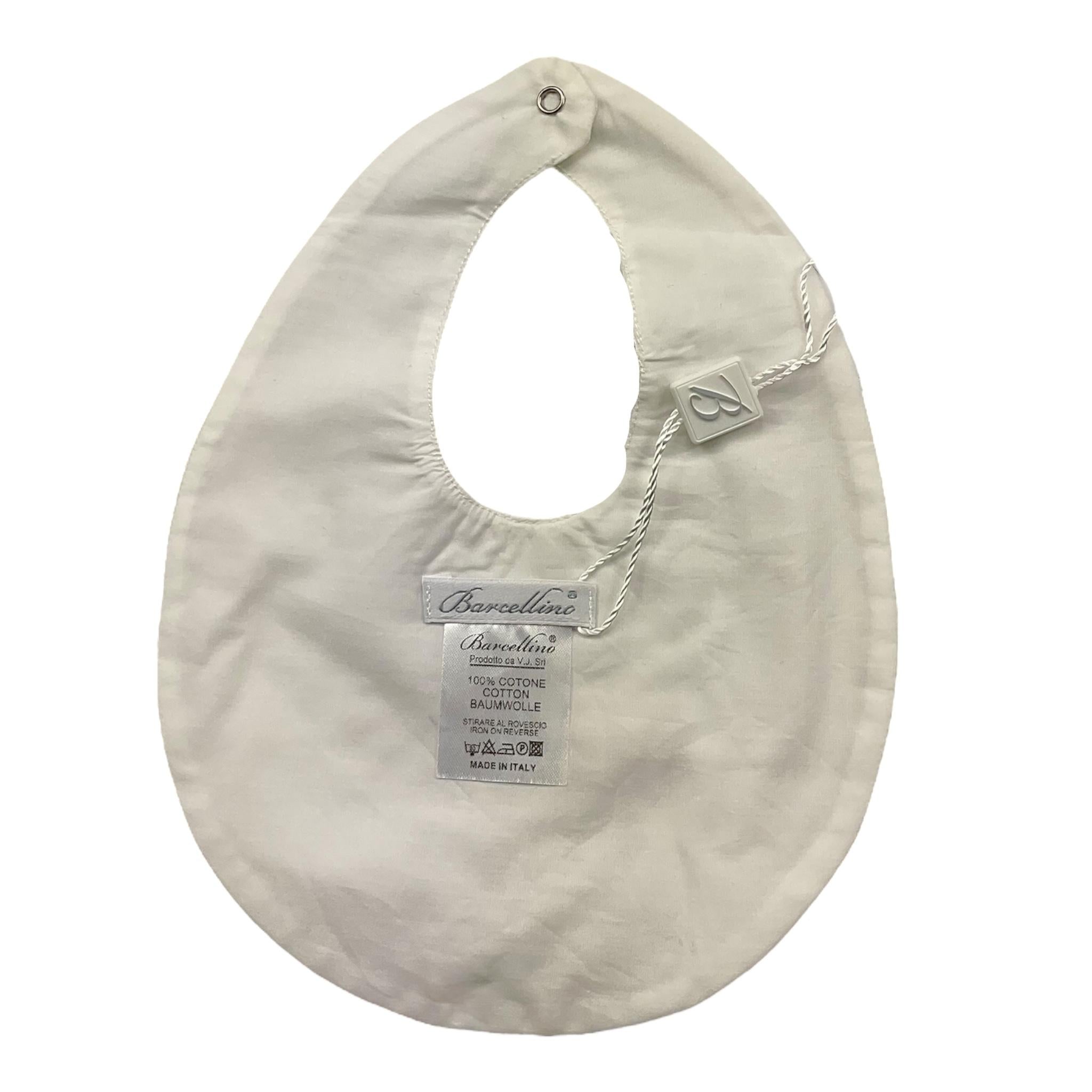 BARCELLINO bavetta tinta unita con stampa Bianco per Neonata 115605 BIANCO BARCELLINO 