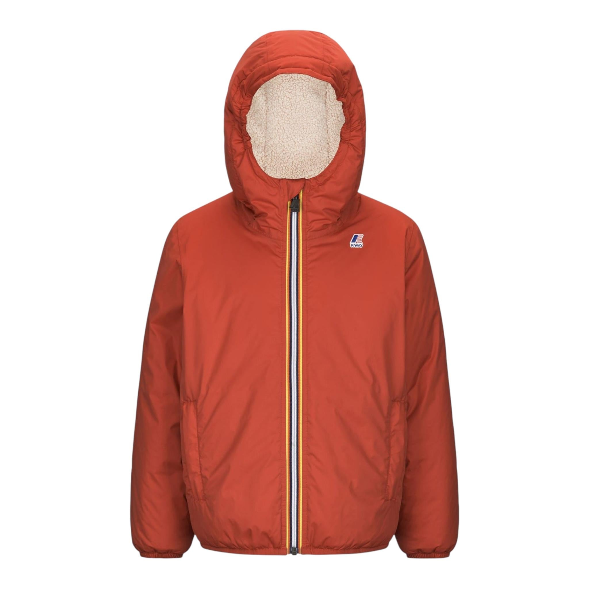 K-WAY giubbino tinta unita con cappuccio Rosso per Bambino K61157WJ ROSSO K-WAY 