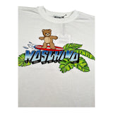 Moschino T-Shirt Girocollo Tinta Unita con Logo per Bambino HUM05K BIANCO MOSCHINO 