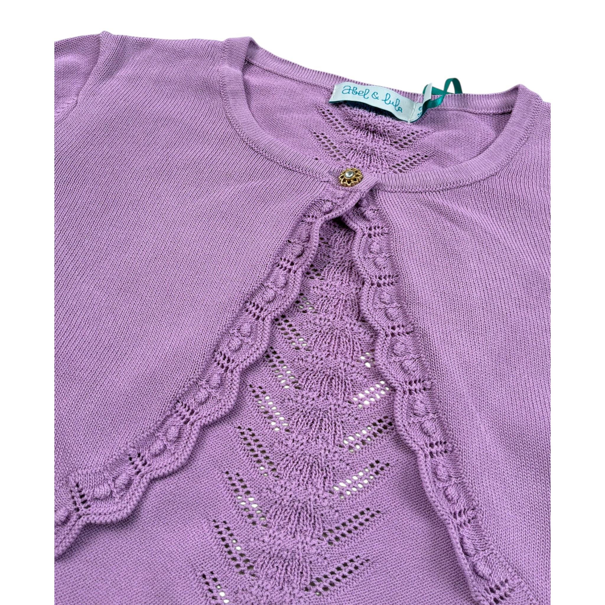 Abel & Lula Coprispalle tinta unita con Ricami Glicine per Bambina 5366 GLICINE ABEL & LULA 