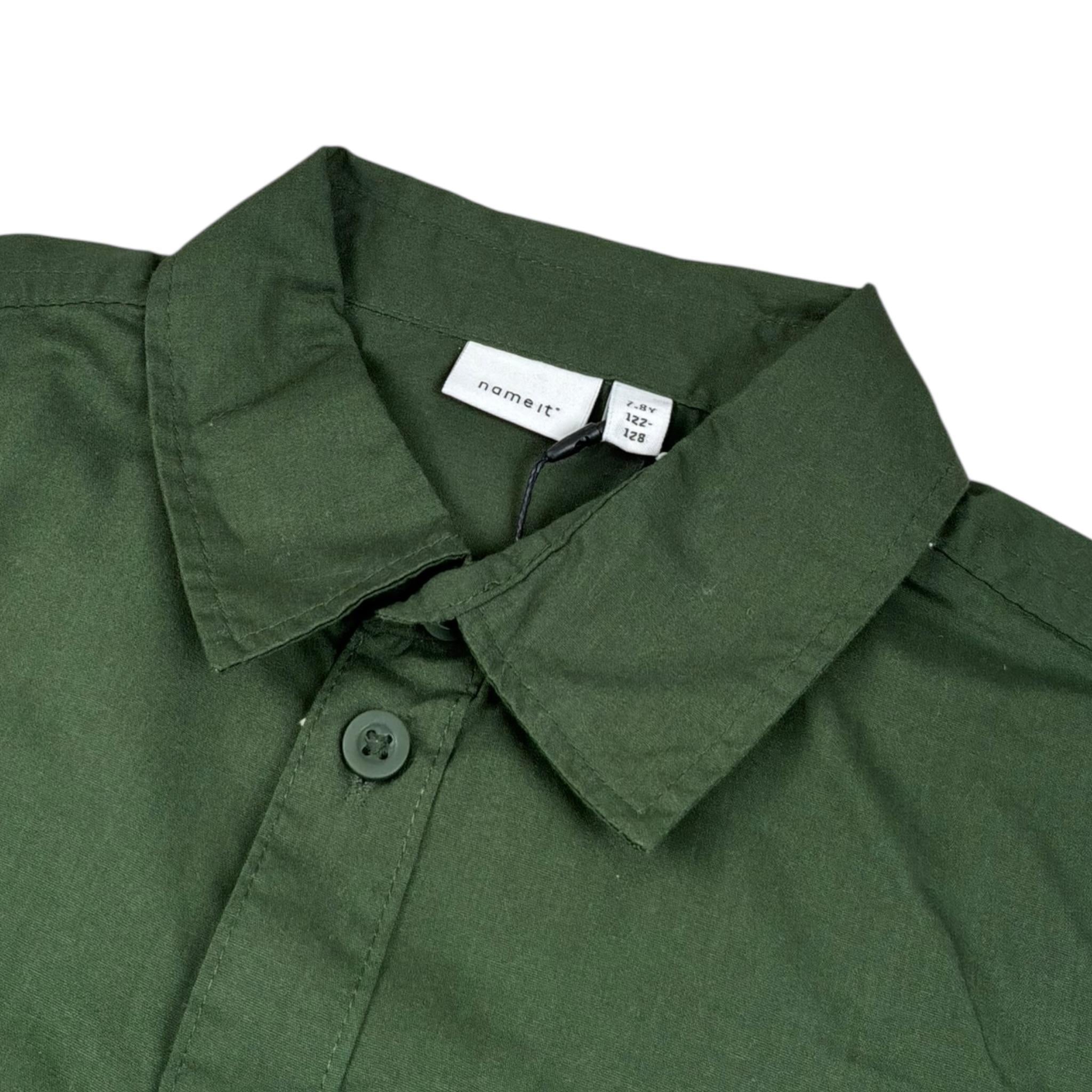 Name It Camicia tinta unita Mezza Manica Verde per Bambino 131747977 VERDE NAME IT 