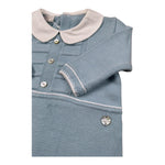 Paz Rodriguez Tutina Manica Lunga Tinta Unita per Neonato 005121702 AZZURRO PAZ RODRIGUEZ 