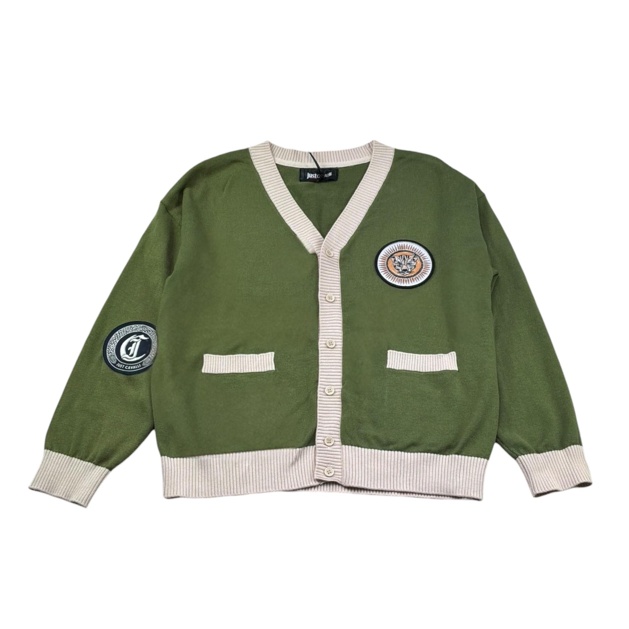 Just Cavalli Cardigan Bicolore con Stampa per Bambino JBP26144CD VERDE JUST CAVALLI 