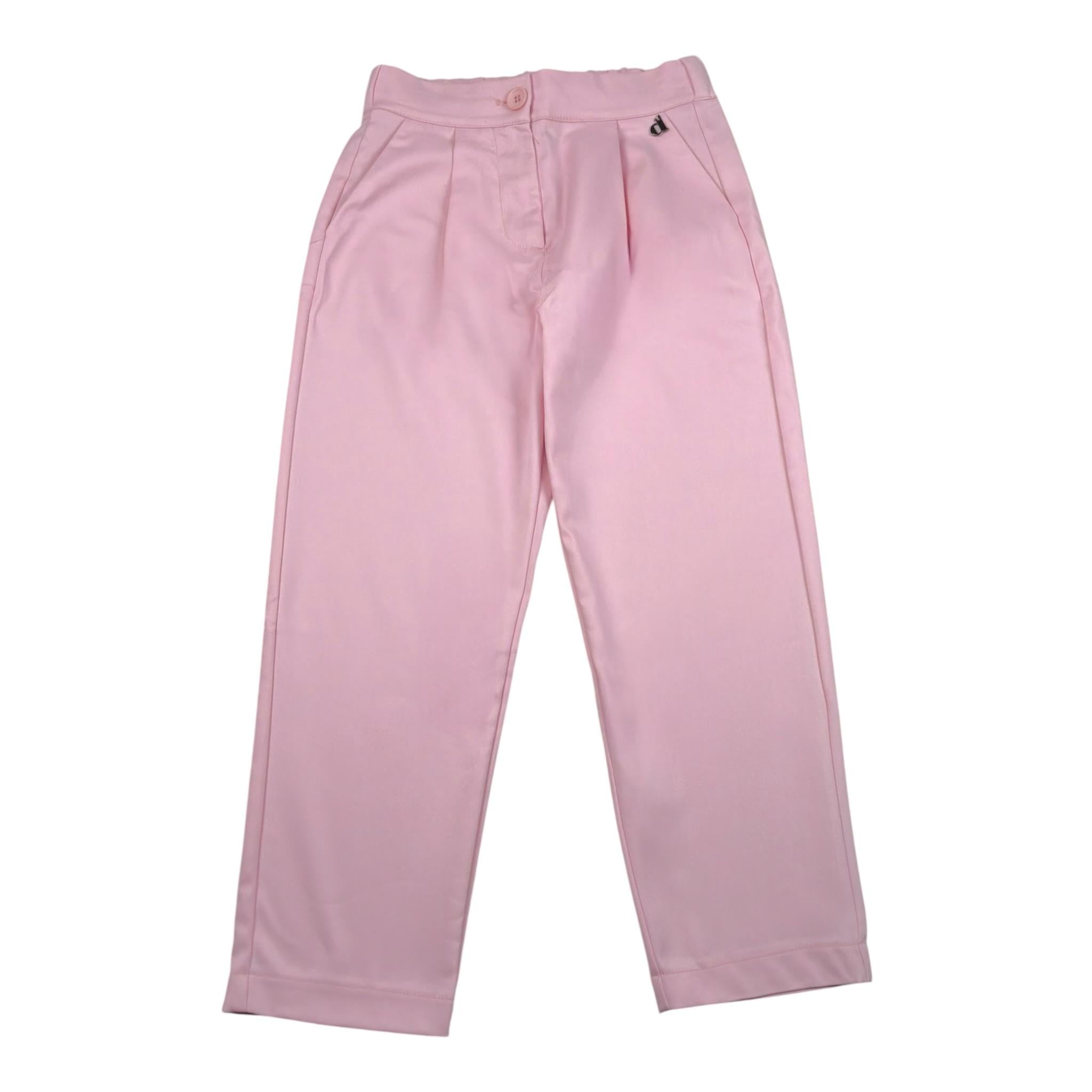 Dixie Pantalone Tinta Unita con Elastico In Vita per Bambina PHV1132G74X ROSA DIXIE 