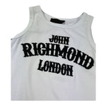 John Richmond Abito Giromanica Tinta Unita Bicolore per Bambina RGP26061VE BIANCO/NERO JOHN RICHMOND 