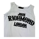 John Richmond Abito Giromanica Tinta Unita Bicolore per Bambina RGP26061VE BIANCO/NERO JOHN RICHMOND 