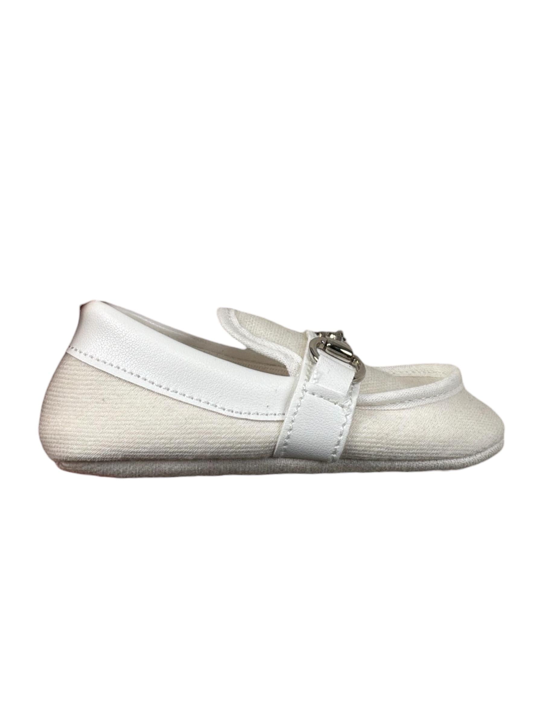 Le Bebe' Mocassino tinta unita con Applicazione Panna per Neonato LBB4591 PANNA LE BEBE' 