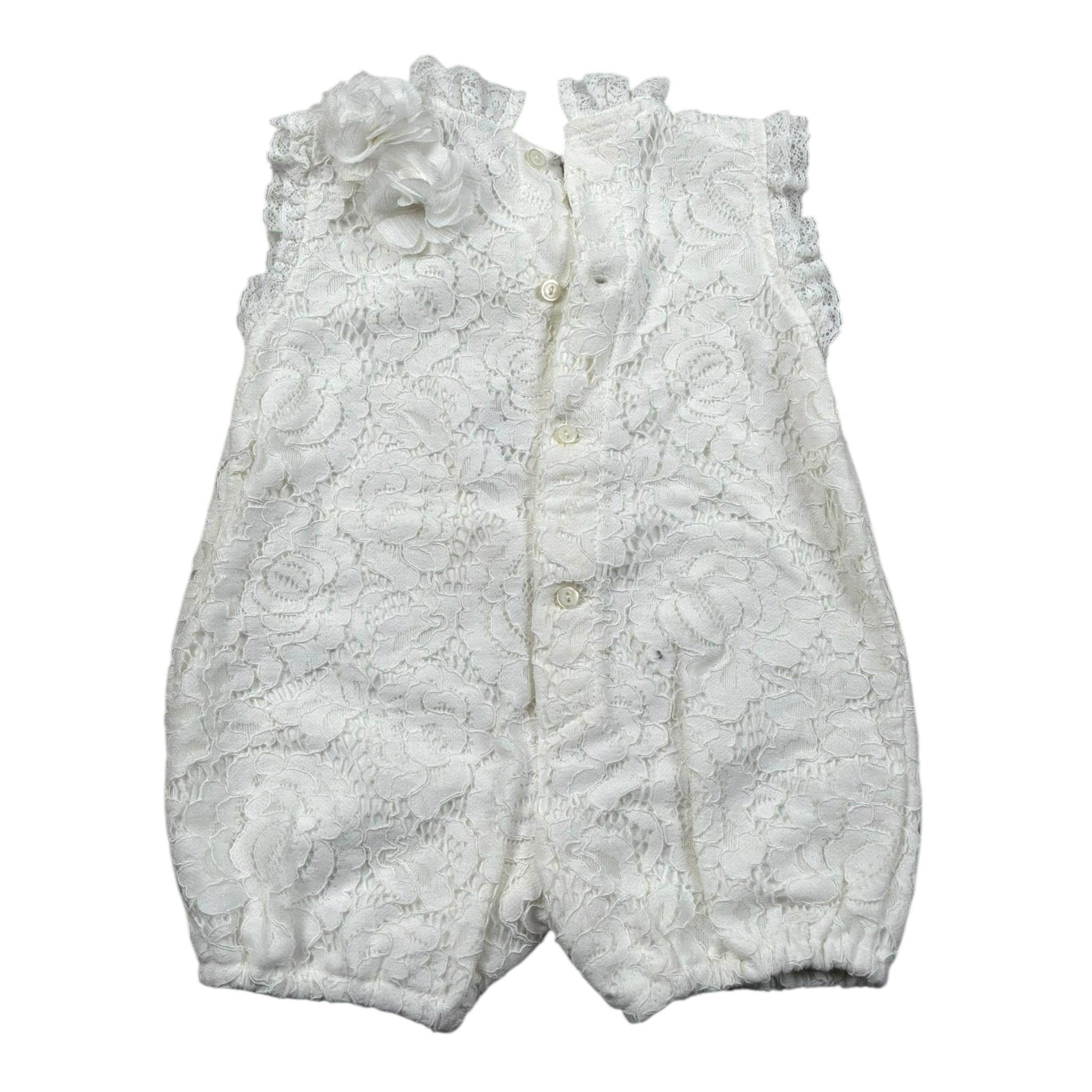 Marlu' Pagliaccetti Giromanica Tinta Unita  per Neonata EC2923 BIANCO MARLU' 