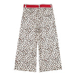 Monnalisa Pantalone Tinta Unita con Fantasia Maculata per Bambina 11E421 BIANCO MONNALISA 