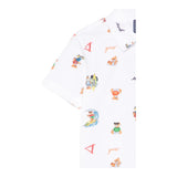 Guess Camicia Mezza Manica Tinta Unita con Stampa per Bambino N5GH05WBHQ1 BIANCO GUESS 