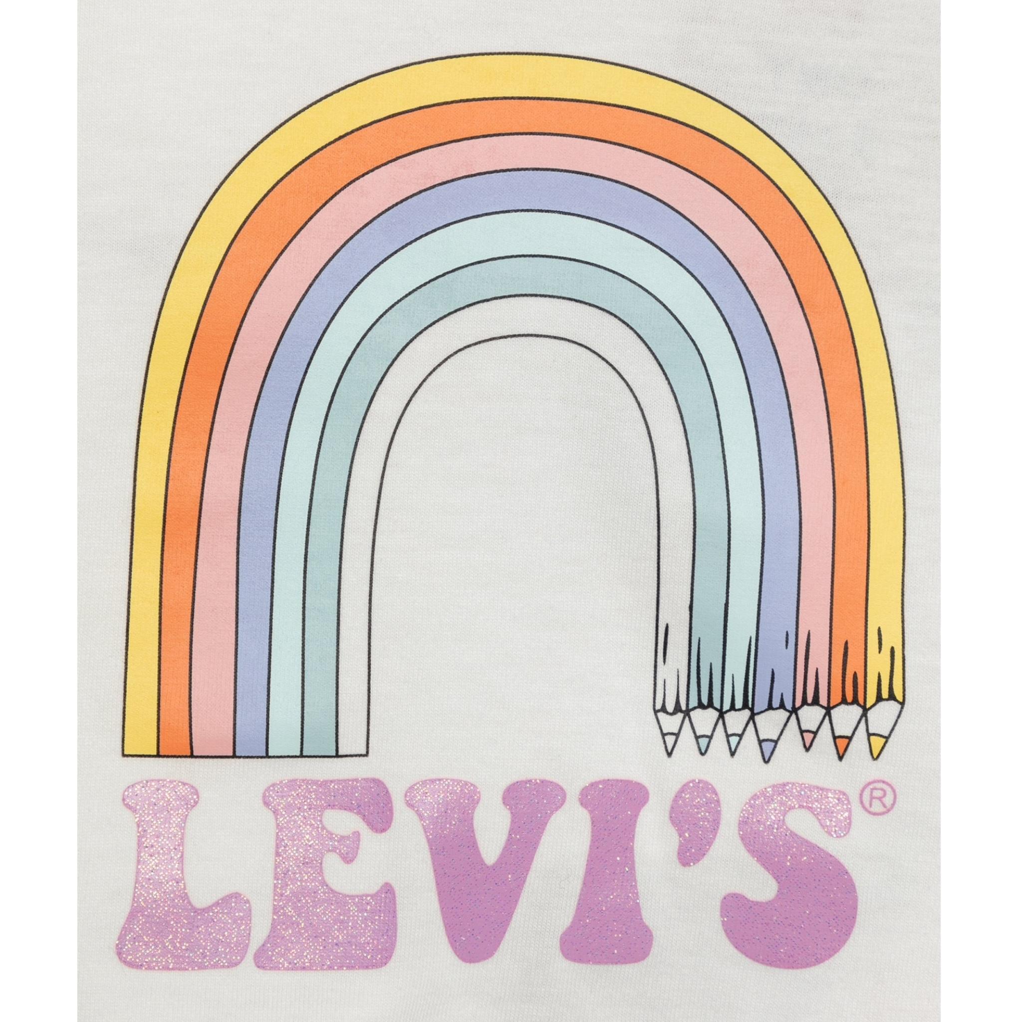 Levi'S Completo 2 Pezzi T-Shirt-Short In Denim per Neonata 1EH076 BIANCO LEVI'S 