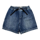 Dolce & Gabbana Short In Denim Tinta Unita con Stampa per Bambina L13Q60J BLU DOLCE & GABBANA 