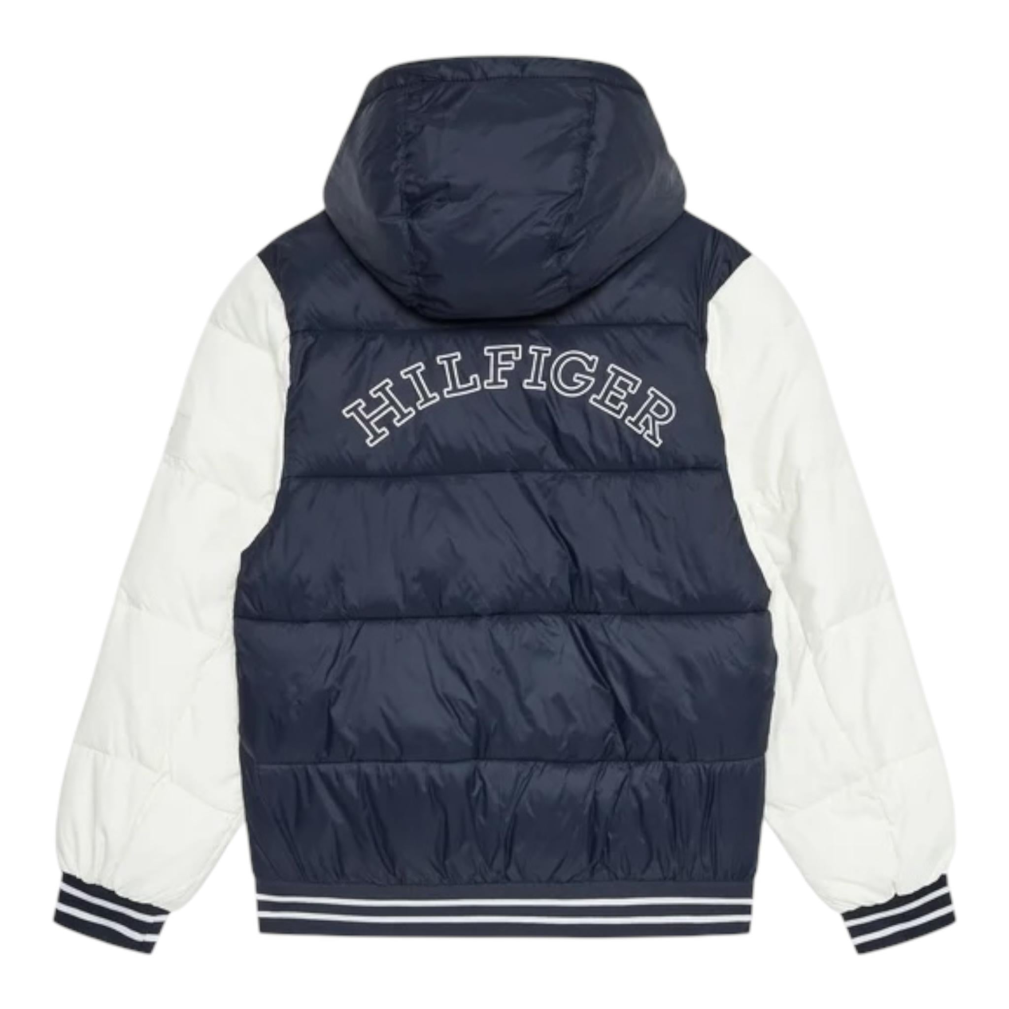 TOMMY HILFIGER giubbino tinta unita con cappuccio e maniche in contrasto Blu per Bambino KB0KB09465X BLU TOMMY HILFIGER 