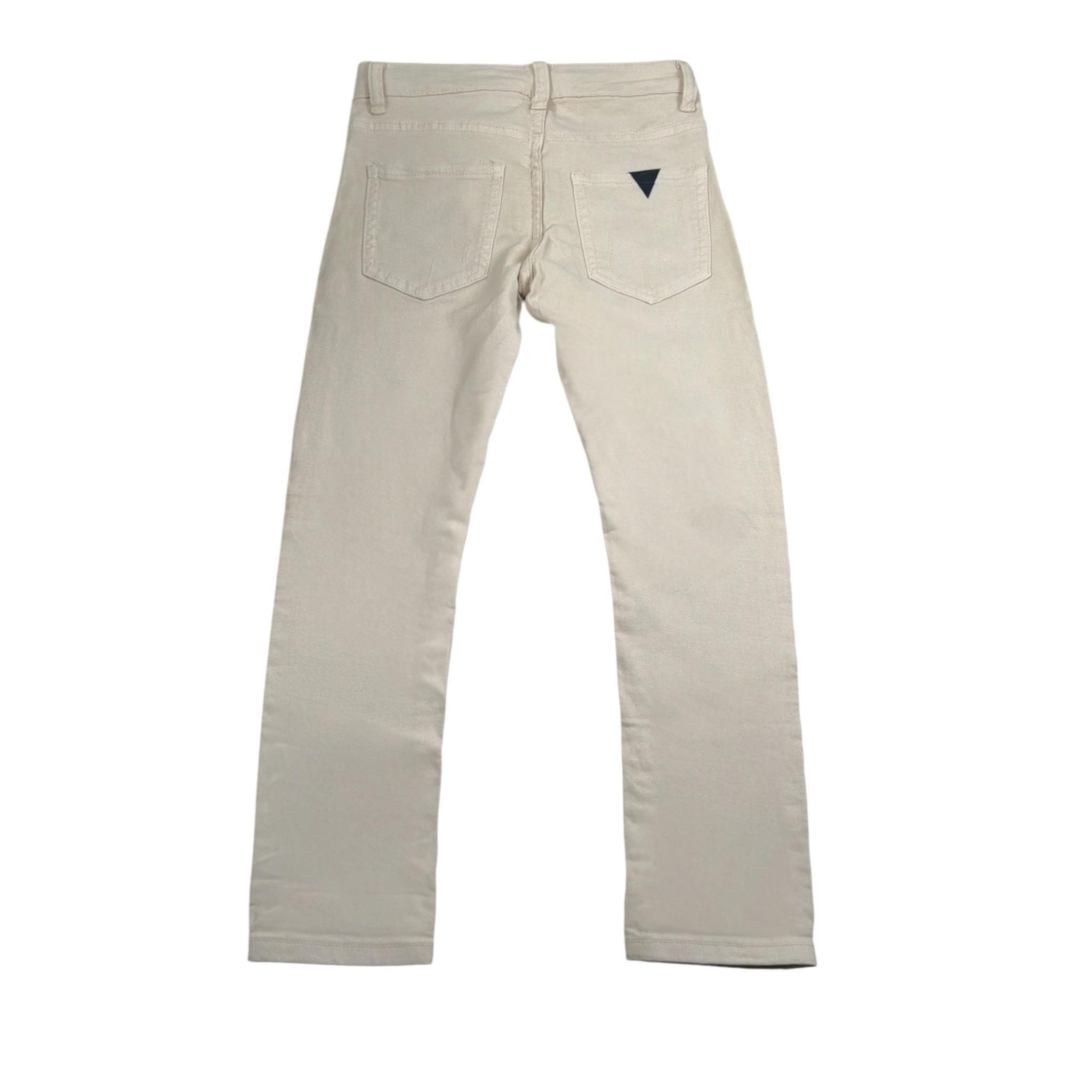 Daniele Alessandrini Jeans tinta unita con Strappi Beige per Bambino 1231PD1398 BEIGE DANIELE ALESSANDRINI 