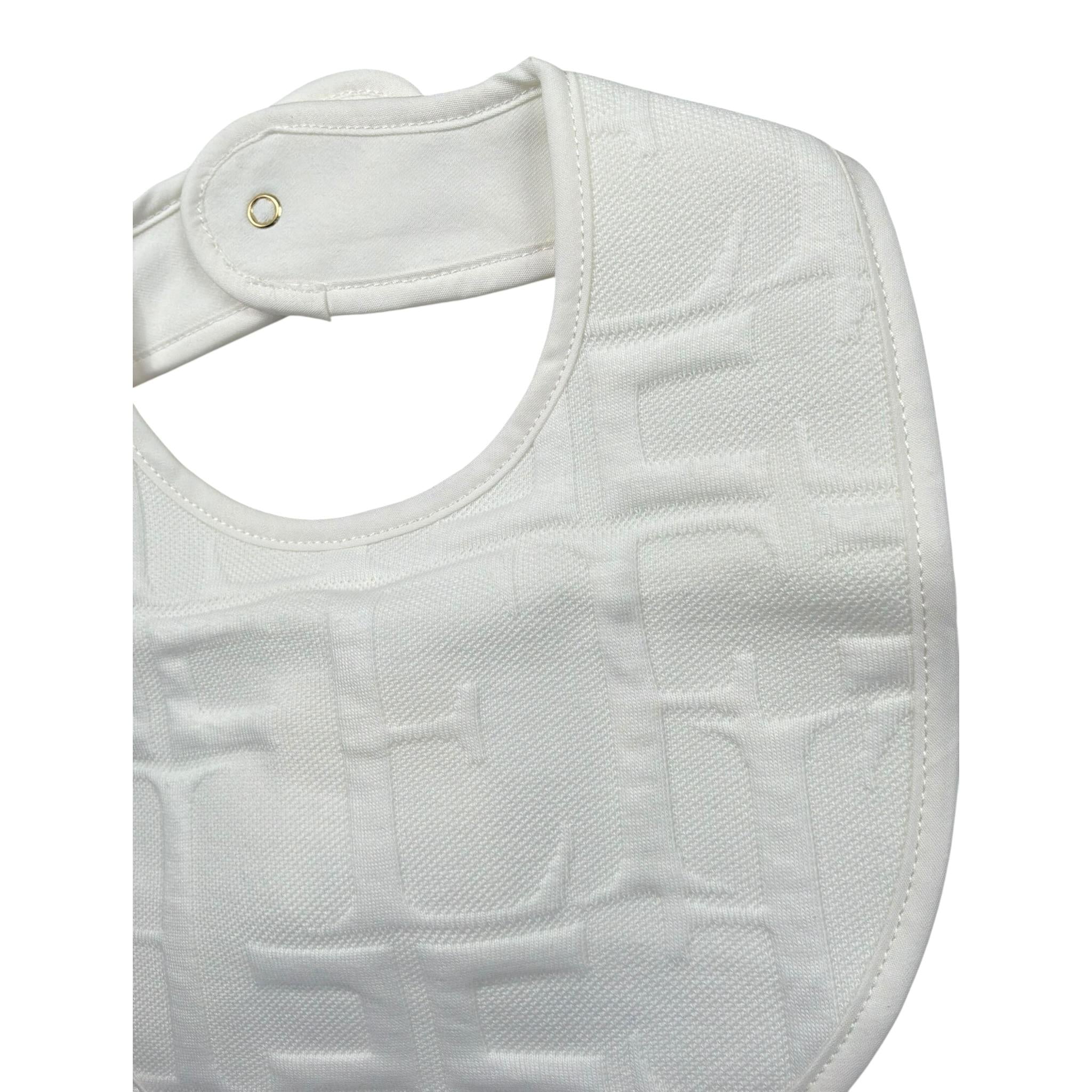 Elisabetta Franchi Bavetta Tinta Unita Logata per Neonata ENBA048 BIANCO ELISABETTA FRANCHI 