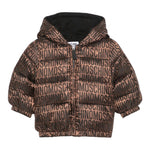 MOSCHINO giubbino tinta unita con cappuccio stampe logo Marrone per Bambino MUS02O MARRONE MOSCHINO 