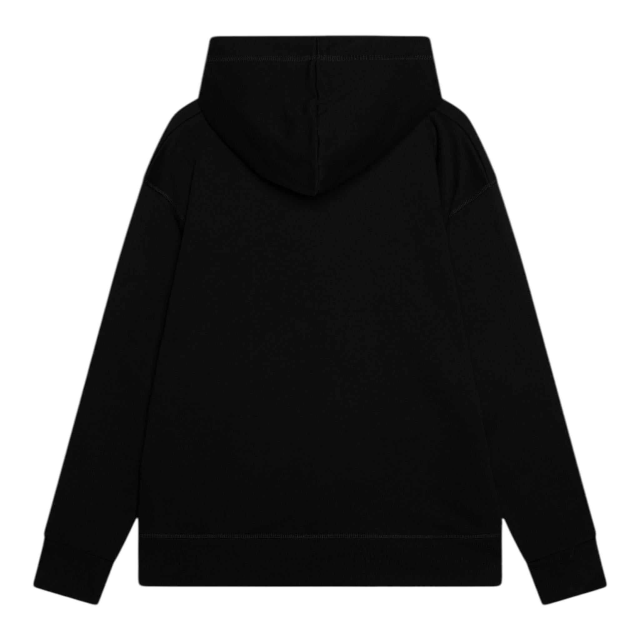 Dsquared2 Felpa Chiusa con Cappuccio Tinta Unita con Logo per Bambino DQ2802 NERO DSQUARED2 