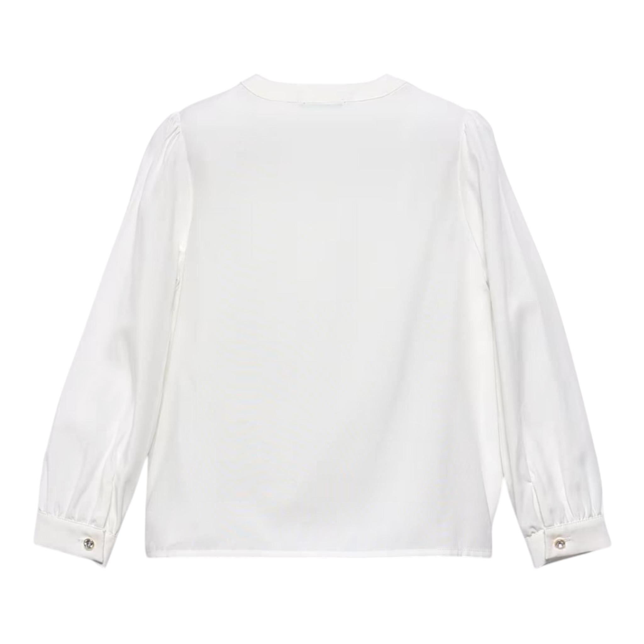 ABEL & LULA camicia tinta unita con rouches Bianco per Bambina 5679X BIANCO ABEL & LULA 