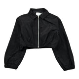 Lu Lu By Miss Grant Giubbino Tinta Unita con Zip per Bambina LL3572 NERO LU LU BY MISS GRANT 