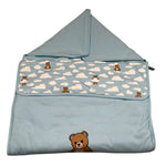 Moschino Sacco Nanna Tinta Unita con Stampa per Neonato MOE00P AZZURRO MOSCHINO 