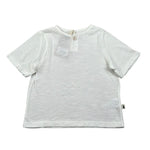 Petit Indi T-Shirt Girocollo Tinta Unita per Neonato SS25BK7617N BIANCO PETIT INDI 