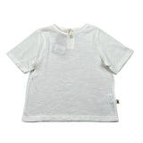 Petit Indi T-Shirt Girocollo Tinta Unita per Neonato SS25BK7617N BIANCO PETIT INDI 
