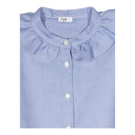 IL GUFO camicia manica lunga con colletto rouches Azzurro per Neonata A24CL239C0052N AZZURRO IL GUFO 