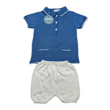 Juliana Completo 2 Pezzi Polo-Culotte per Neonato 25073 BLU JULIANA 