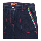 Missoni Jeans Tinta Unita Modello Zampa Blu Per Bambina