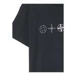 Stone Island T-Shirt Girocollo Tinta Unita con Logo per Neonato K1S162100010N BLU STONE ISLAND 