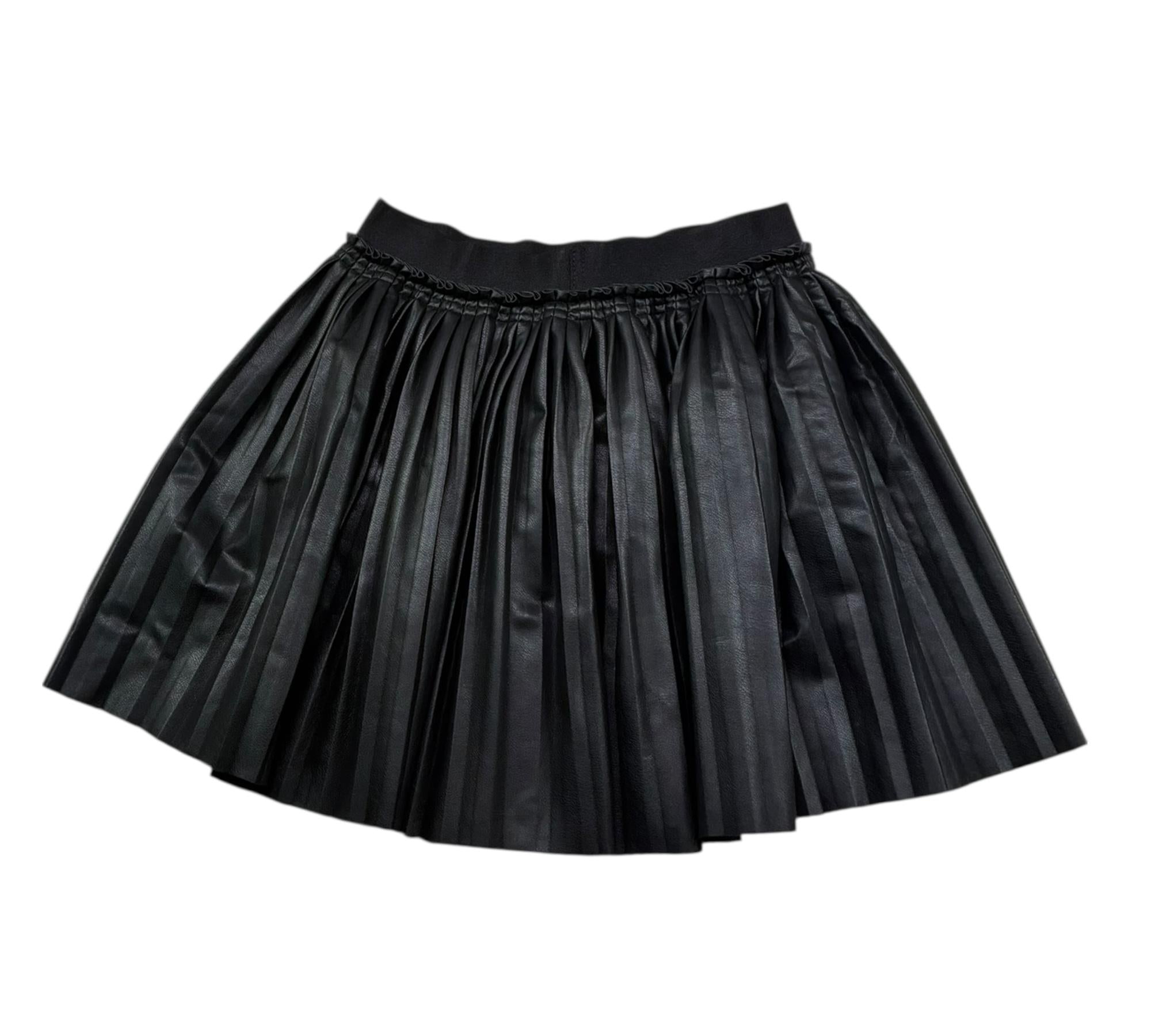 John Richmond Gonna Tinta Unita In Ecopelle per Bambina RGP26067GO NERO JOHN RICHMOND 