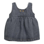 PLAY UP abito in denim tinta unita con bottoni Nero per Neonata PA022AP11457 NERO PLAY UP 