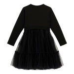 GUESS abito manica lunga tinta unita con gonna tulle Nero per Bambina J4YK06KB8R0 NERO GUESS 
