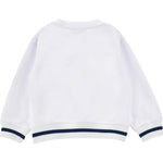 Monnalisa Felpa Chiusa Girocollo Tinta Unita con Stampa per Bambina 19E614 BIANCO MONNALISA 