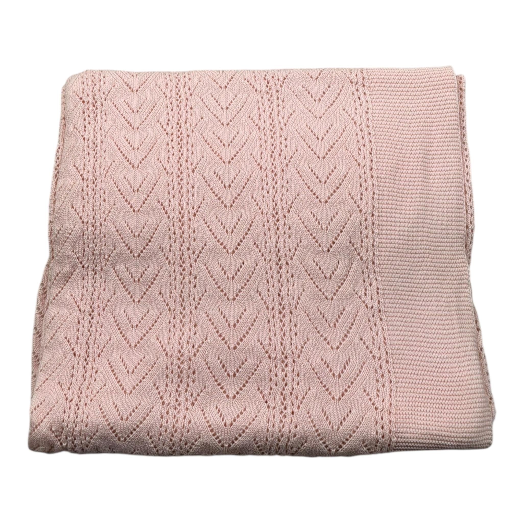 Wedoble Coperta Tinta Unita con Trafori per Neonata V2502306A ROSA WEDOBLE 