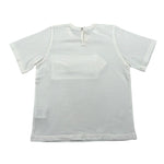 Zhoe & Tobiah T-Shirt Girocollo Tinta Unita con Taschino per Bambino BSE12MJ PANNA ZHOE & TOBIAH 