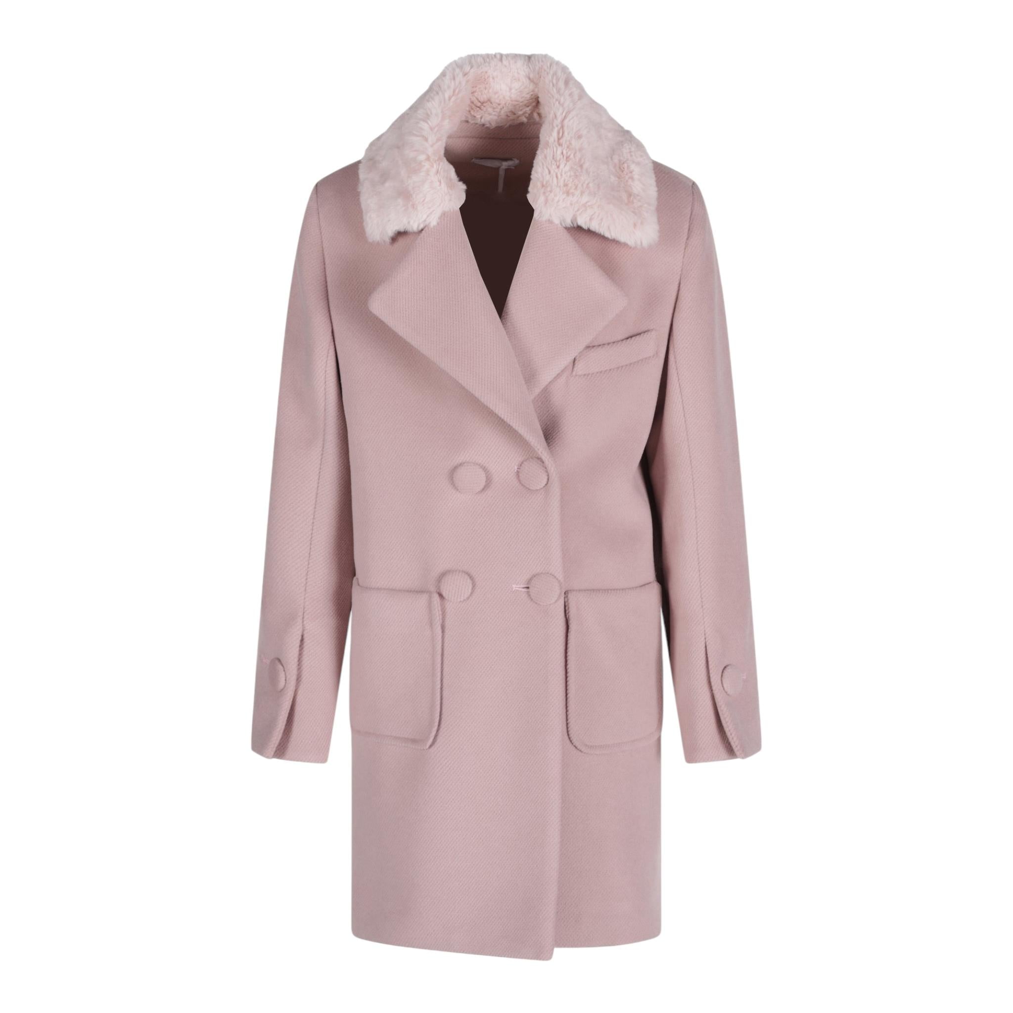 FUN & FUN cappotto tinta unita con colletto pelliccia Rosa per Bambina FCJCT15487 ROSA FUN & FUN 
