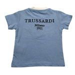 Trussardi T-Shirt Tinta Unita con Stampa per Neonato TIP25045TSX AZZURRO TRUSSARDI 