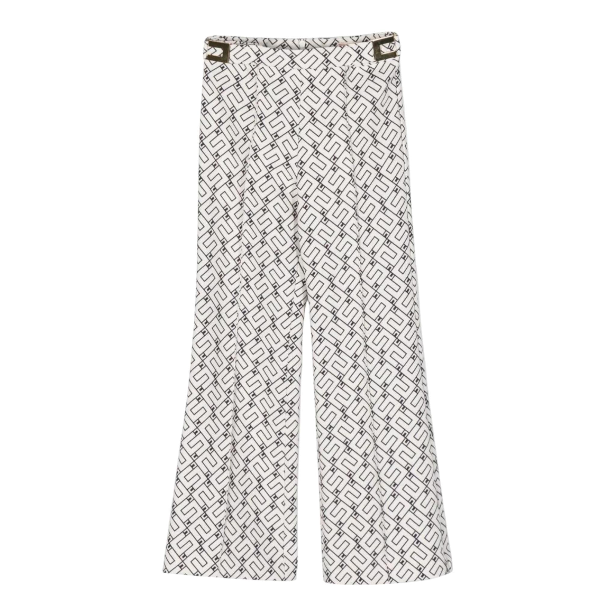 Elisabetta Franchi Pantalone tinta unita Stampe Logo Panna per Bambina EFPA192 PANNA ELISABETTA FRANCHI 