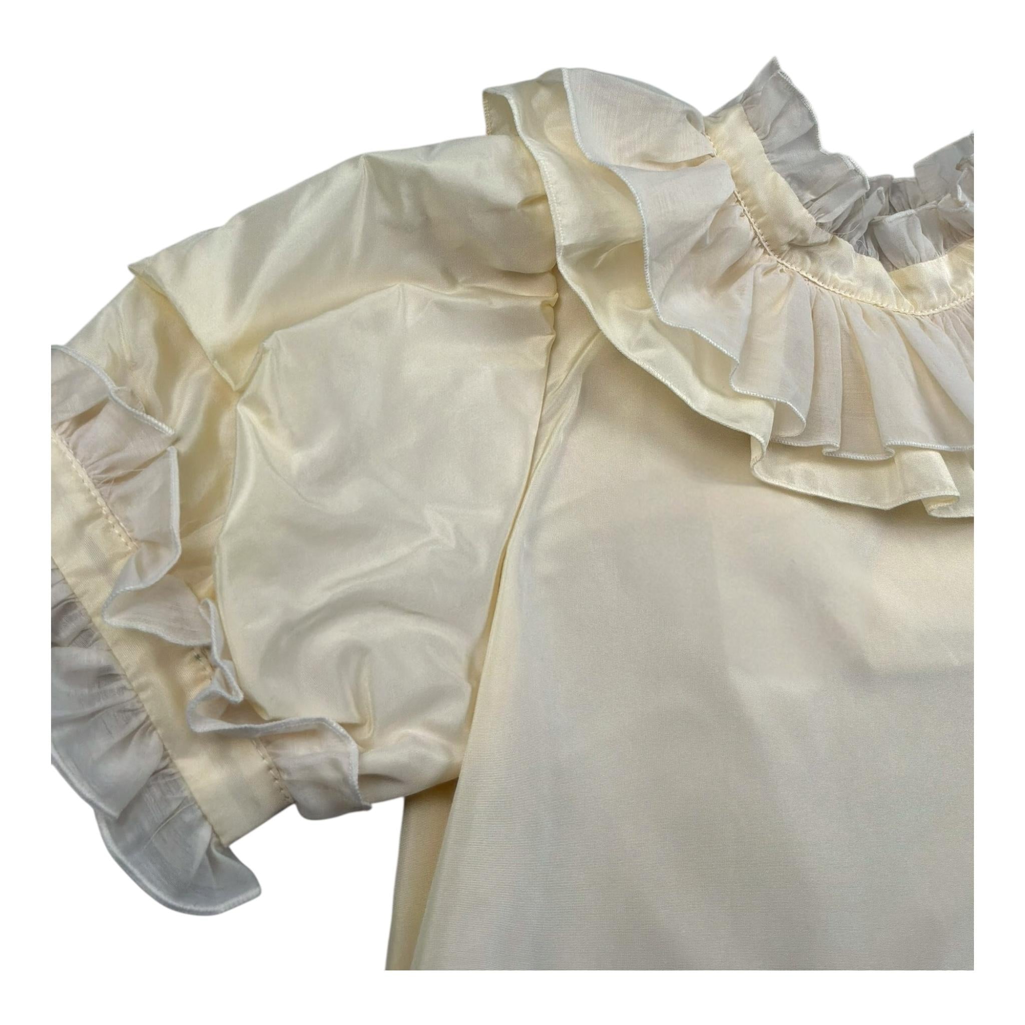 A' La Page Camicia Mezza Manica Tinta Unita per Bambina LIATRIS GIALLO A' LA PAGE 