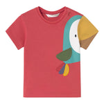 Mayoral T-Shirt Girocollo tinta unita con Stampa In Contrasto Rosso per Neonato 10377 ROSSO MAYORAL 