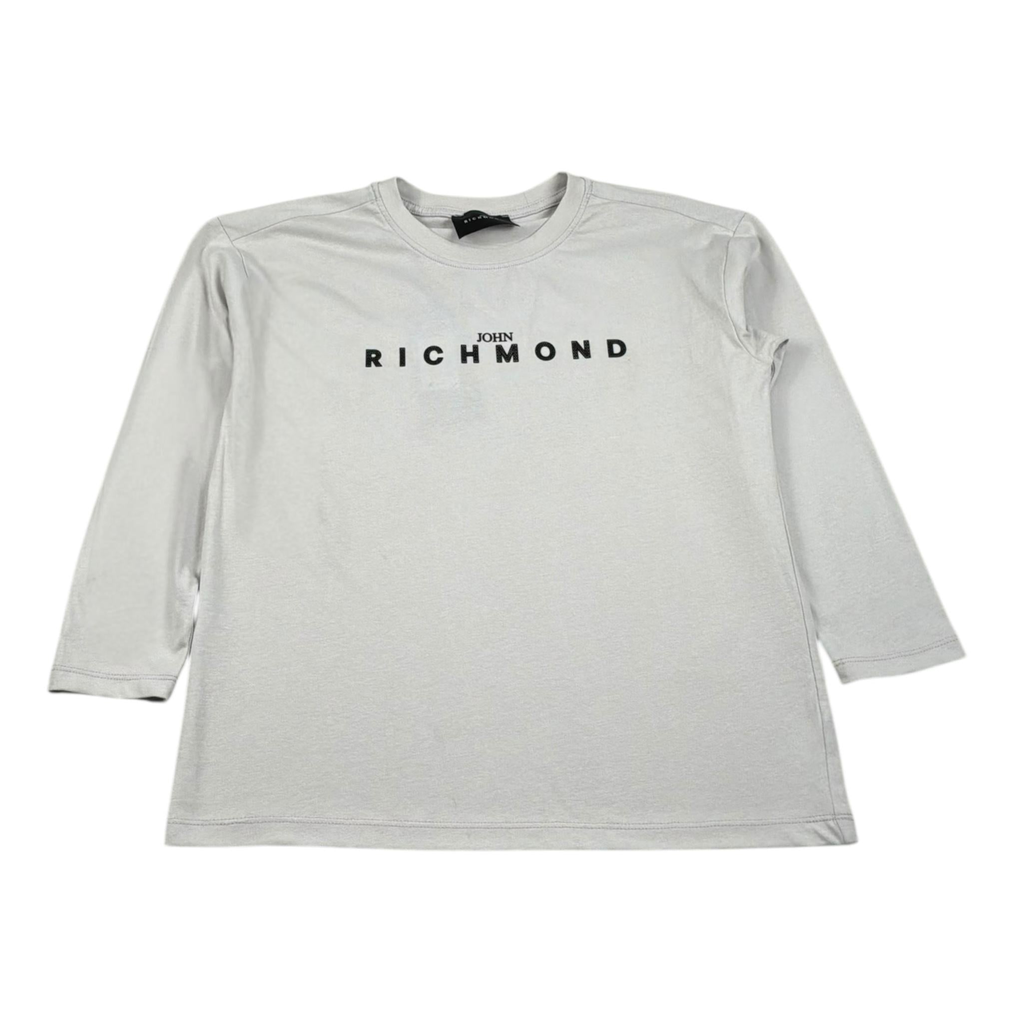 John Richmond Shirt Girocollo Tinta Unita con Stampa per Bambino RBP26021TS GRIGIO JOHN RICHMOND 