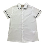 Little Bear Camicia Tinta Unita con Profili In Contrasto per Neonato 8211N BIANCO/BLU LITTLE BEAR 