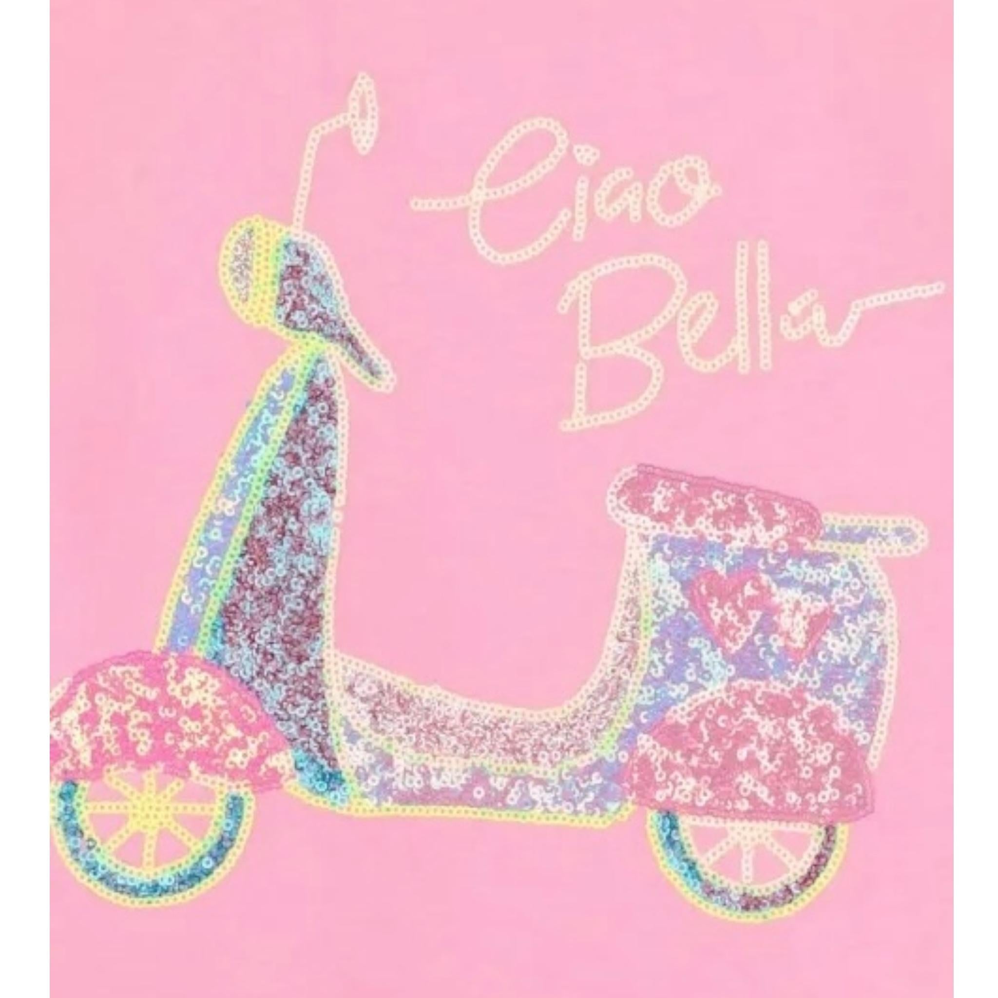 Billieblush T-Shirt Tinta Unita con Stampa Paillettes per Neonata U20950X ROSA BillIEBLUSH 