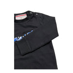 CESARE PACIOTTI shirt girocollo tinta unita con stampa Nero per Neonato TSP5316BN NERO CESARE PACIOTTI 