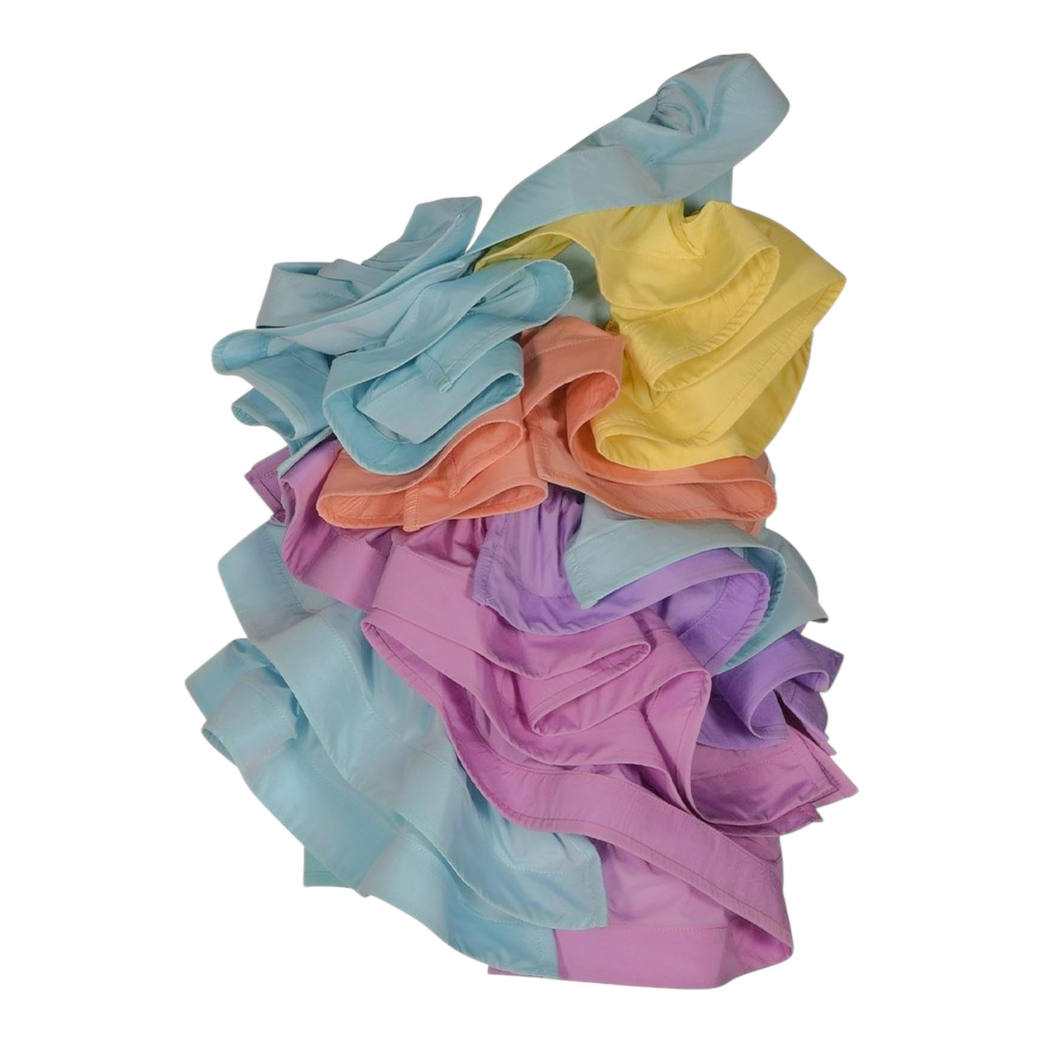 Fun & Fun Abito Multicolor Giromanica con Balze per Bambina DNCBDR01062 MULTICOLOR FUN & FUN 